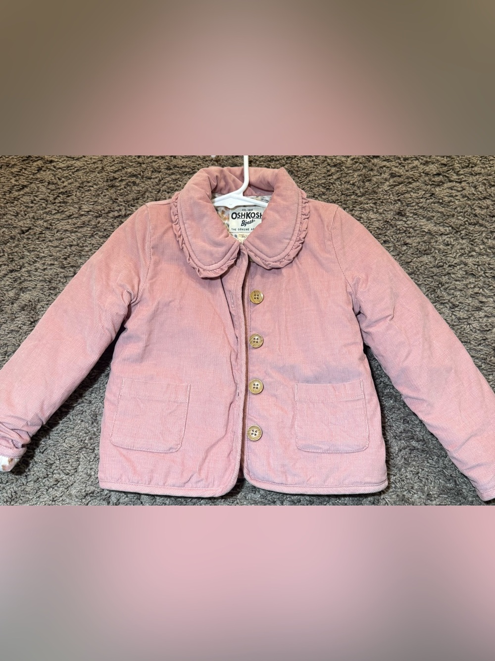 OshKosh B'gosh Pink Corduroy toddler girl Jacket
